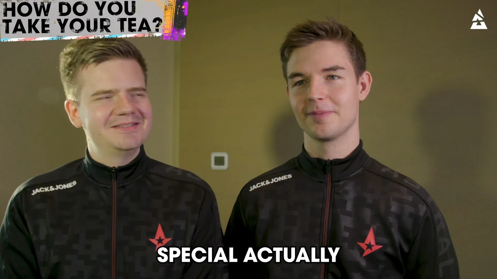 Nicolai dev1ce Reedtz and Peter dupreeh Rasmussen during a tournament interview in 2020