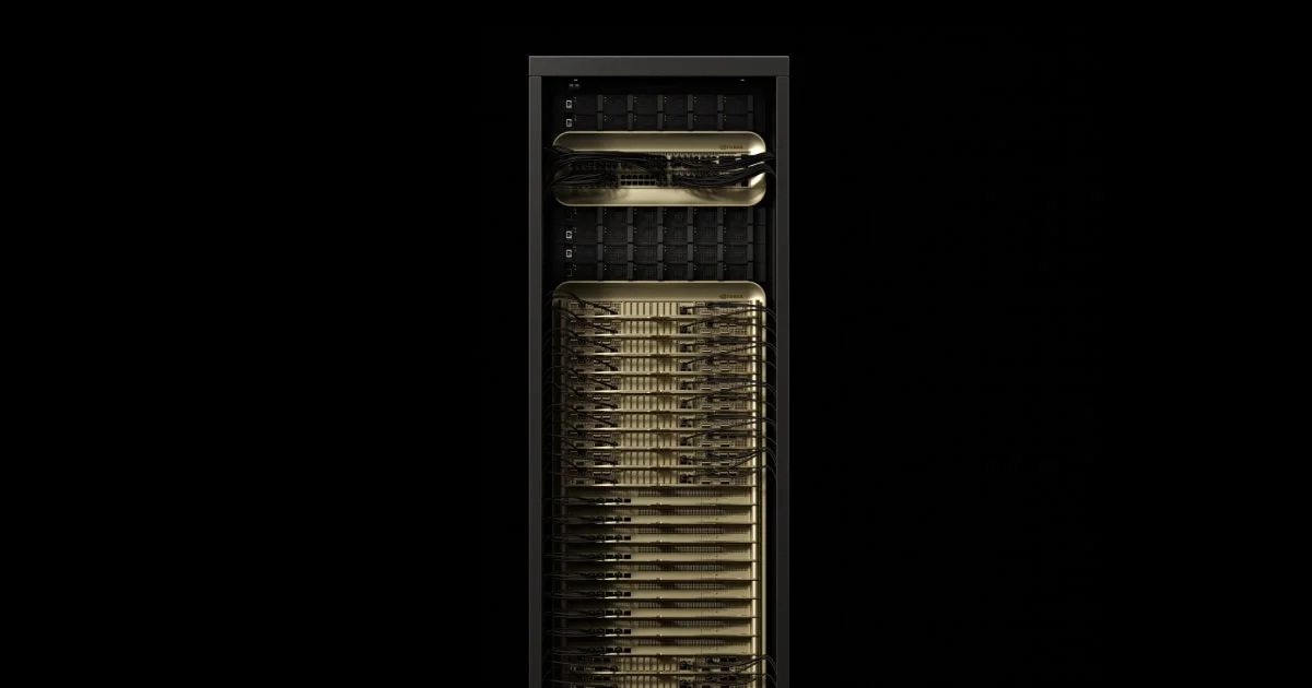Szafa serwerowa Nvidia GB200 NVL72 z układami do centrów danych