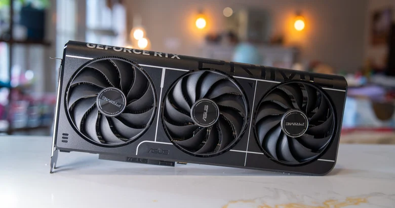 GeForce RTX 5070 Ti on a product photo.